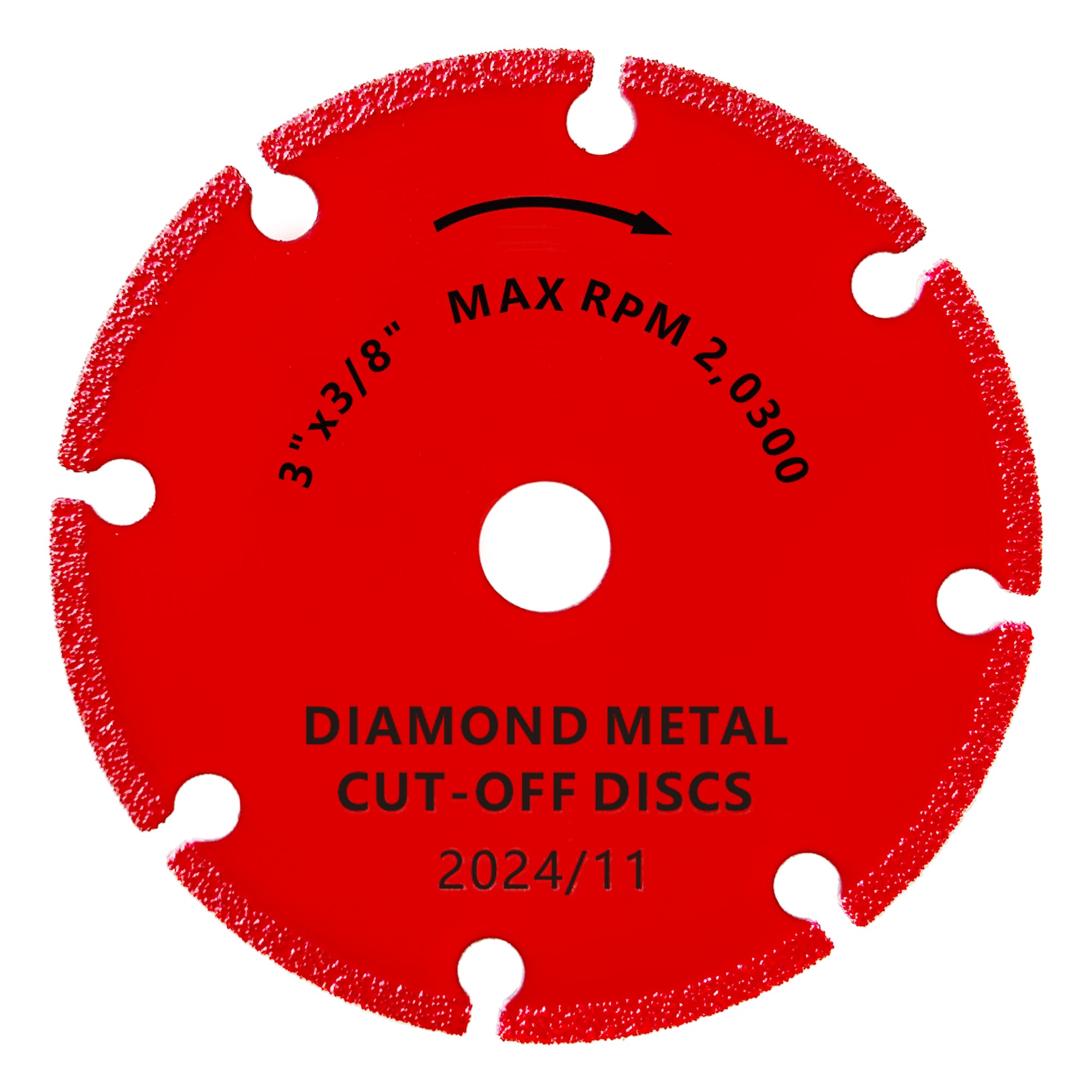 FOXBC 3 Inch Diamond Cut-off Wheel Metal Cut-Off with 5000+ Cuts on Rebar, Steel, Iron and INOX, 3/8" Arbor