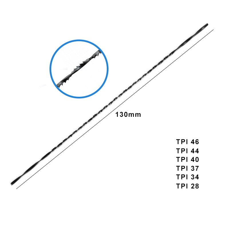 130mm 5" Spiral Scroll Saw Blades Hand Fret Coping Saw Blade for Wood Cutting - 48 PacK