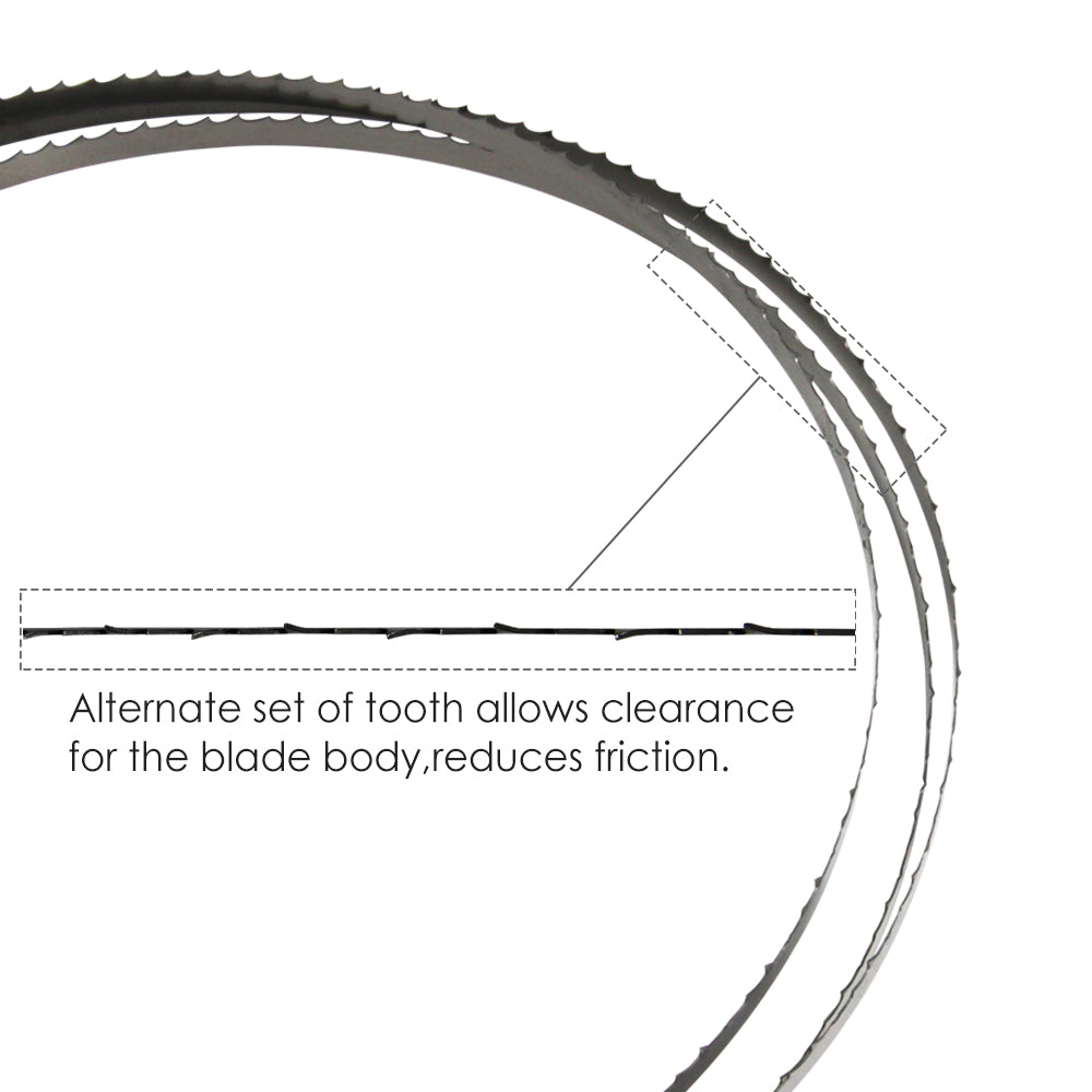 Band Saw Blade 56''x1/4'' 1425x6.35mm 6 TPI, 10 TPI, 14 TPI for 8'' Delta, Draper, Nutool, FOX, Silverline Band Saw - 2PC