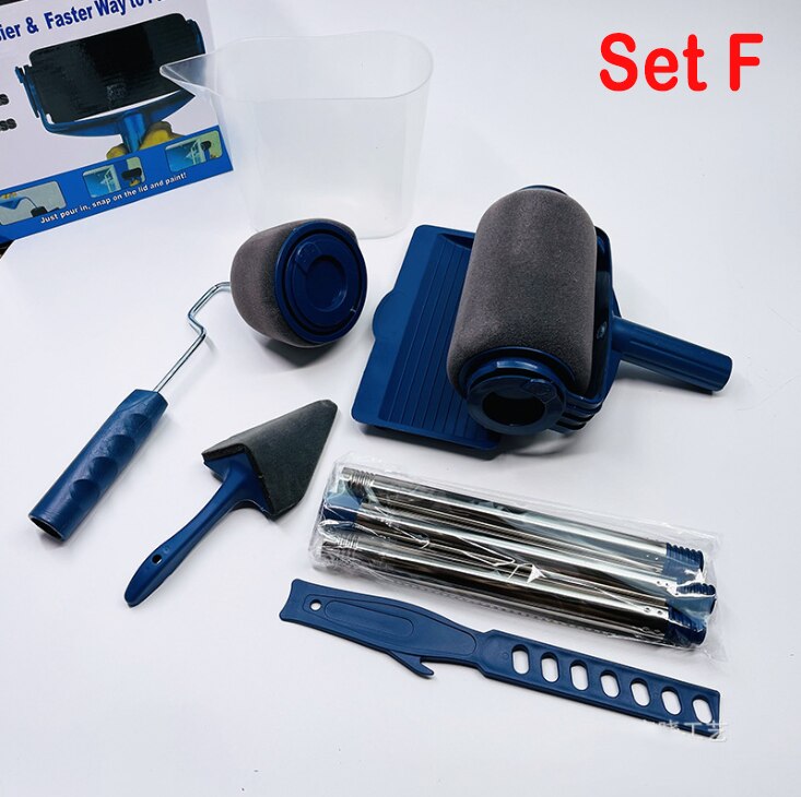 Paint Roller Set Paint Runner Kit with 3 Knot Extension Pole Handle Tool Painting Brush Set for House Wall Office Ceiling